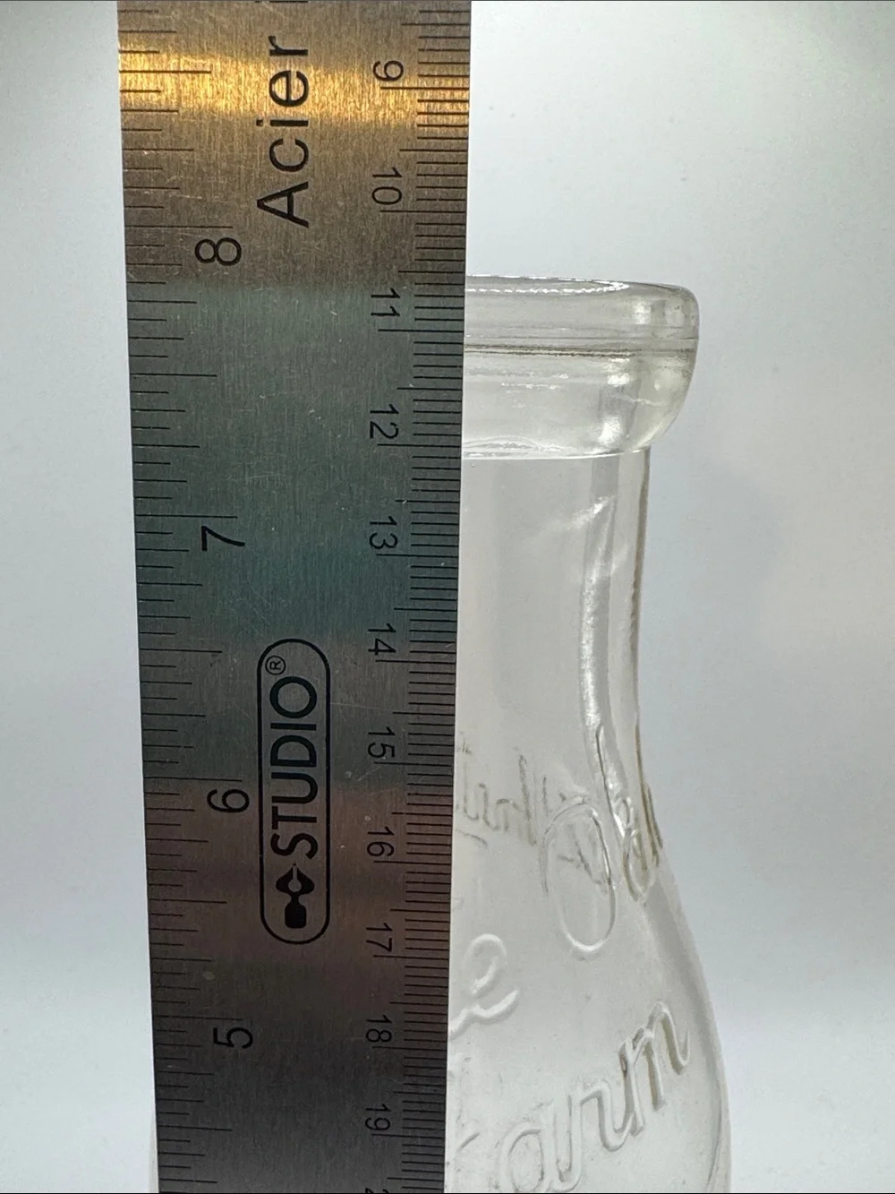 Vintage Clear “White Oak Farm” Glass Milk Bottle - Picture 8 of 9